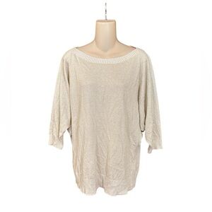 New York & Company 7th Avenue Design Studio‎ Shimmery Gold Dolman Sleeve Top